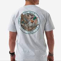 Thumbnail for Camo Mallard Duck SS Tee - Heather Ash Grey