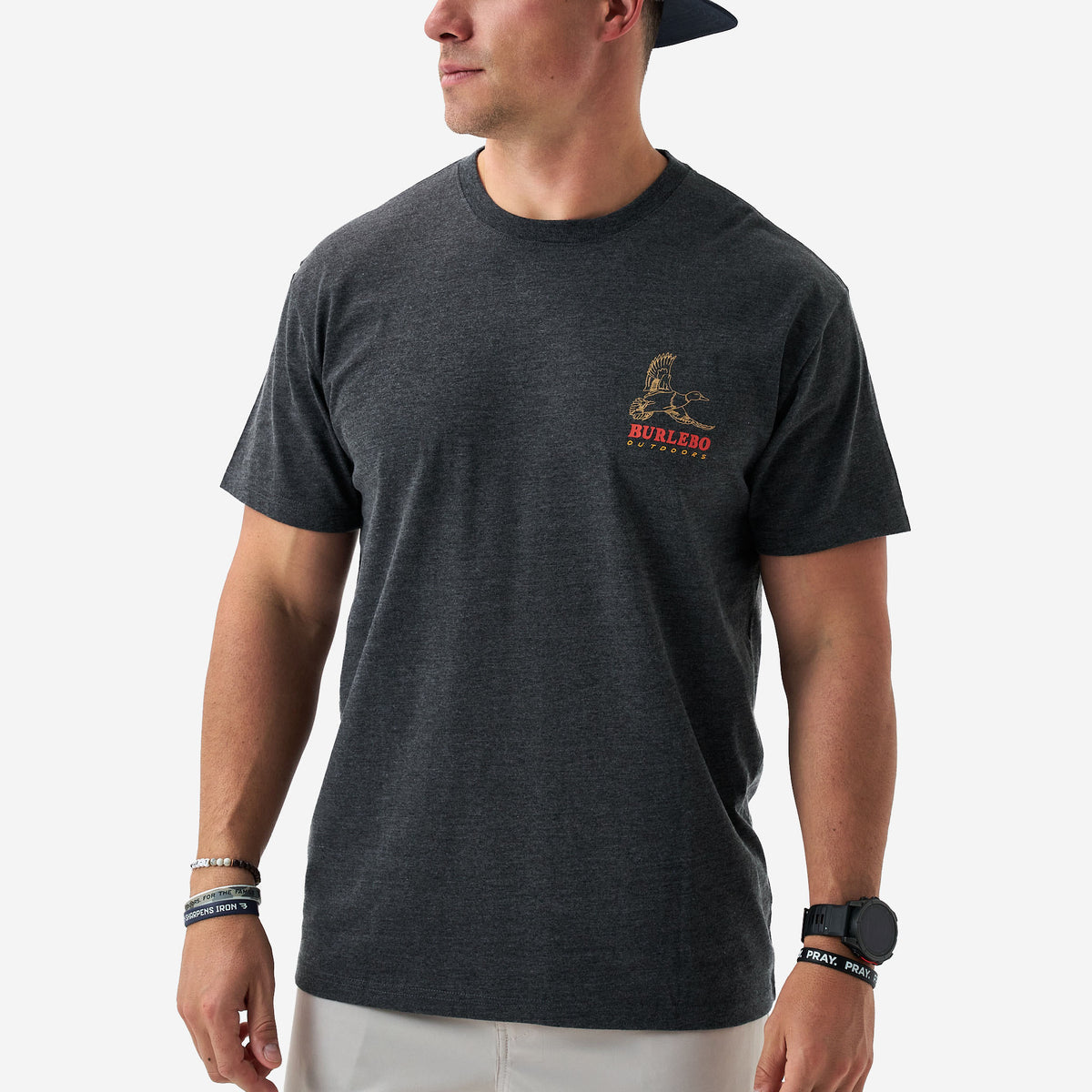 Duck Wild SS Tee - Heather Black