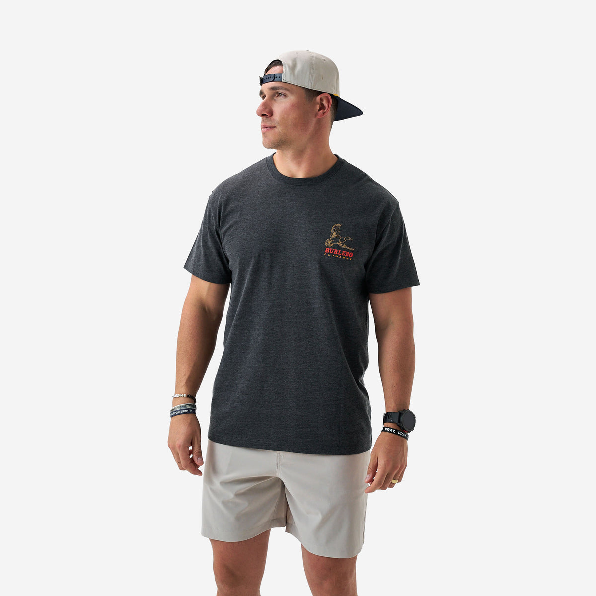 Duck Wild SS Tee - Heather Black