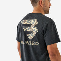 Thumbnail for Flying B Deer Camo Logo SS Tee - Heather Black
