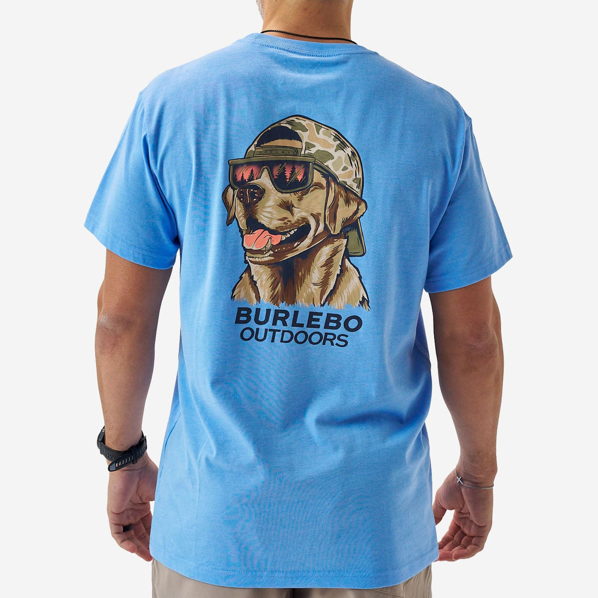 Mallard Camo Dog SS Tee - Heather Periwinkle