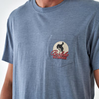 Thumbnail for Moonlit Cowboy SS Tee - Heather Blue Jean