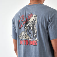 Thumbnail for Moonlit Cowboy SS Tee - Heather Blue Jean