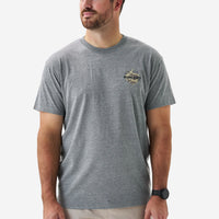 Thumbnail for Rad Dad Deer Camo SS Tee - Dark Heather Grey