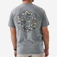 Thumbnail for Rad Dad Deer Camo SS Tee - Dark Heather Grey