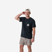 Thumbnail for Rad Dad Deer Camo SS Tee - Heather Black
