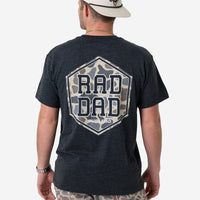 Thumbnail for Rad Dad Deer Camo SS Tee - Heather Black