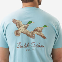 Thumbnail for Flying Mallard SS Tee - Heather Sky Blue