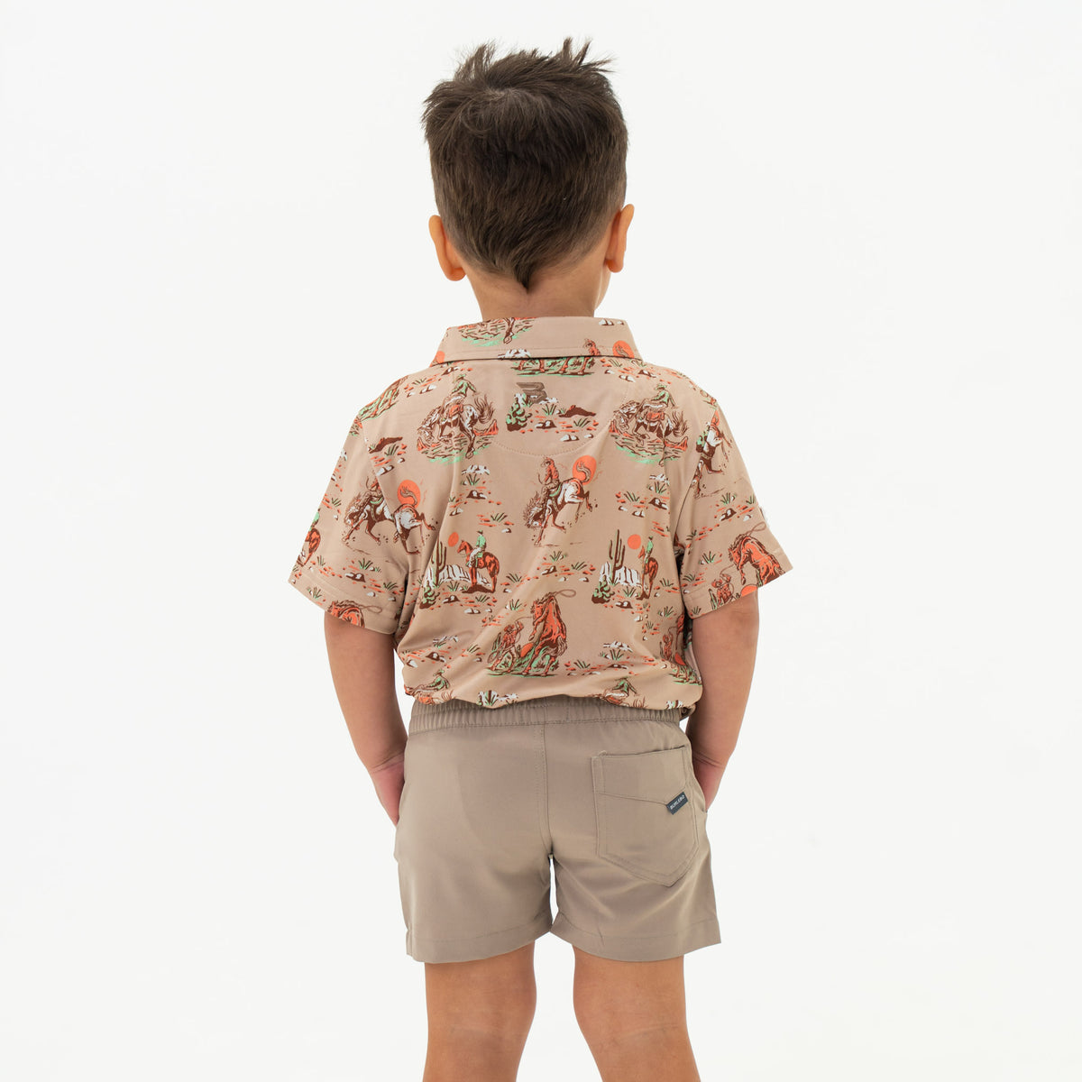 Youth Polo - Cowboy Up Khaki