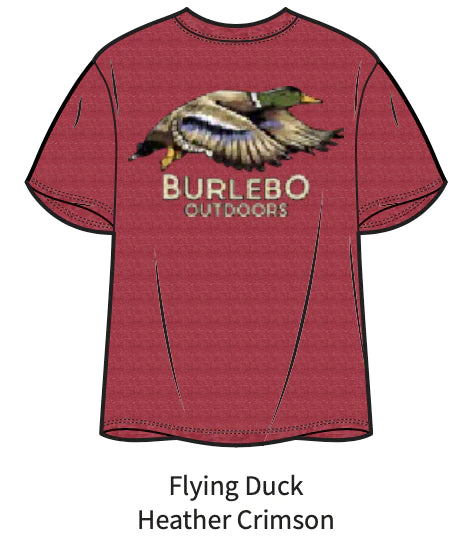 Flying Duck SS Tee - Heather Crimson