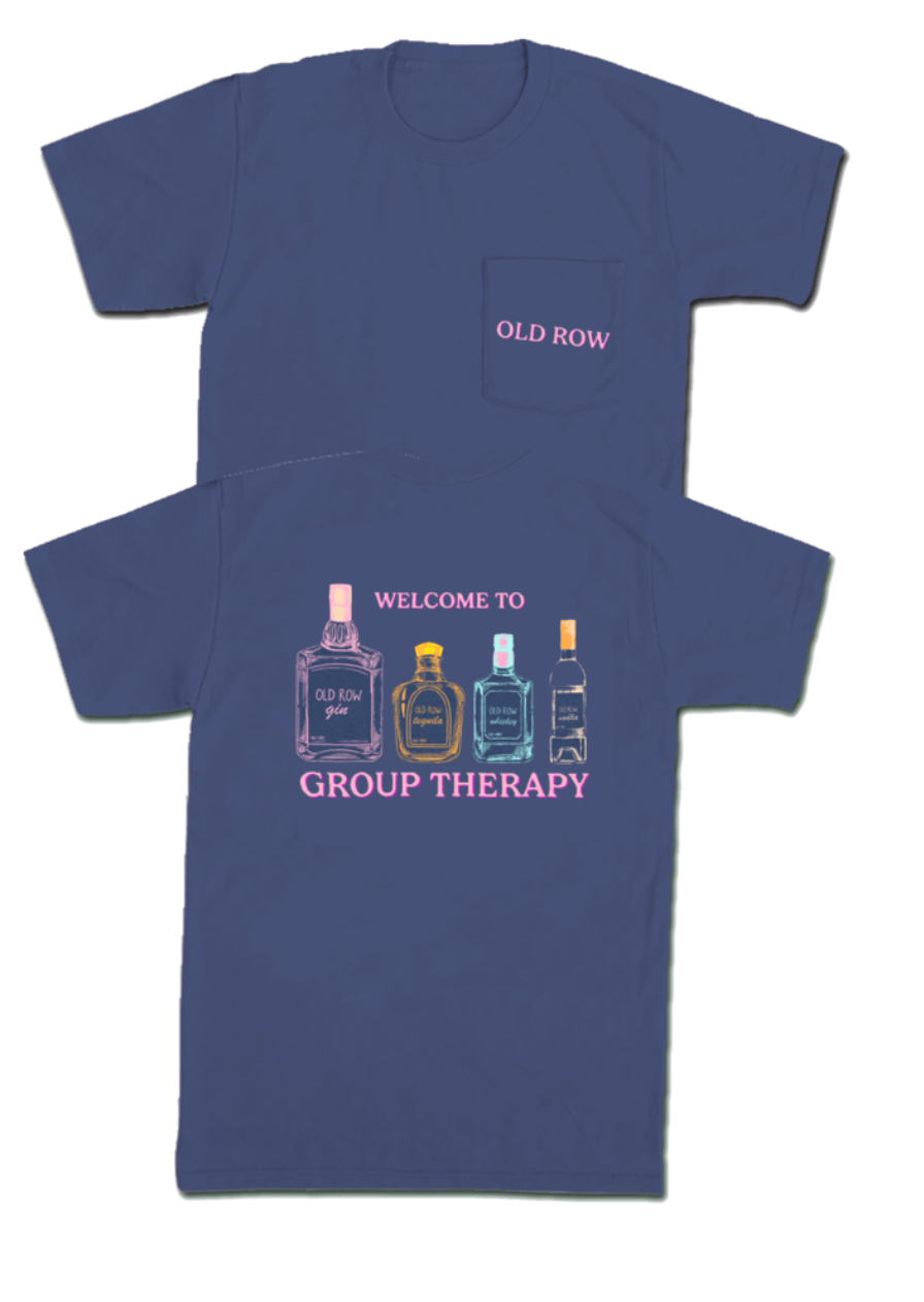 Old Row Group Therapy SS Pocket Tee - Chine Blue