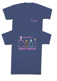 Thumbnail for Old Row Group Therapy SS Pocket Tee - Chine Blue