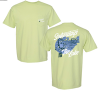 Thumbnail for Saturdays are for the Lake SS Pocket Tee - Celadon