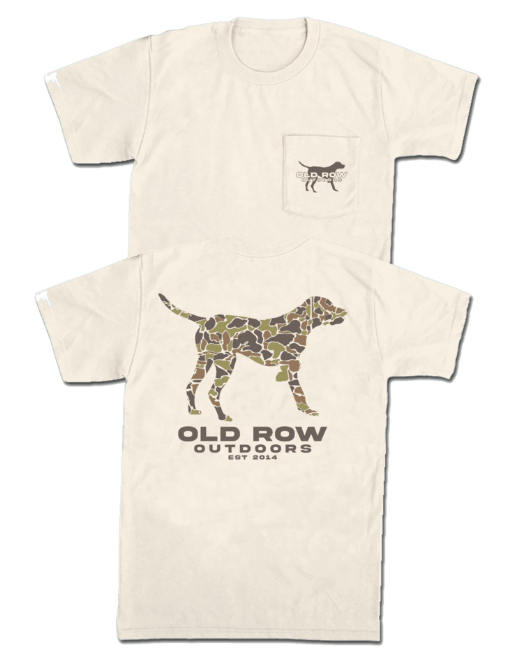 Old Row Outdoors Camo Pointer Tee - Ivory