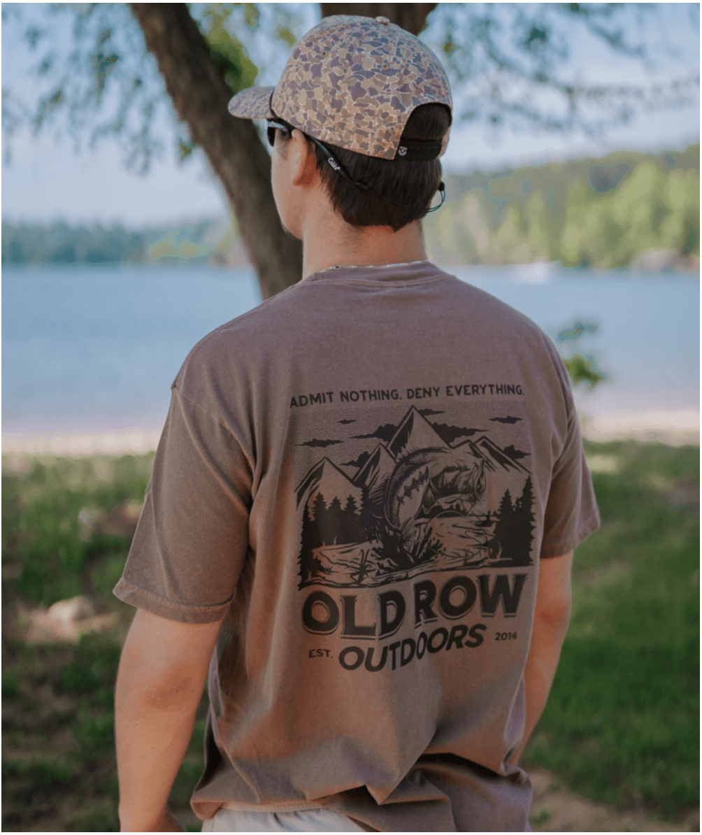 Old Row Outdoors Bass Mountain Pocket SS Tee - Espresso