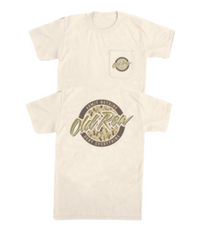 Thumbnail for Old Row Deer Camo Circle Logo SS Tee - Ivory