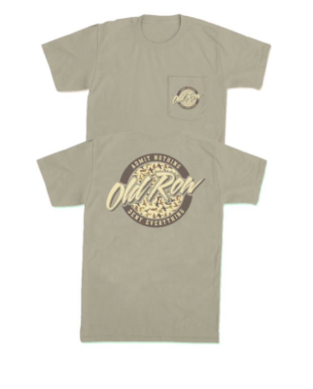 Old Row Duck Camo Circle Logo SS Tee - Sandstone