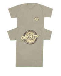 Thumbnail for Old Row Duck Camo Circle Logo SS Tee - Sandstone