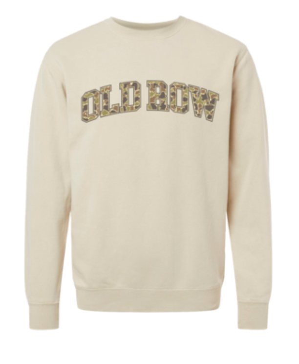 Old Row Camo Logo Crewneck - Ivory