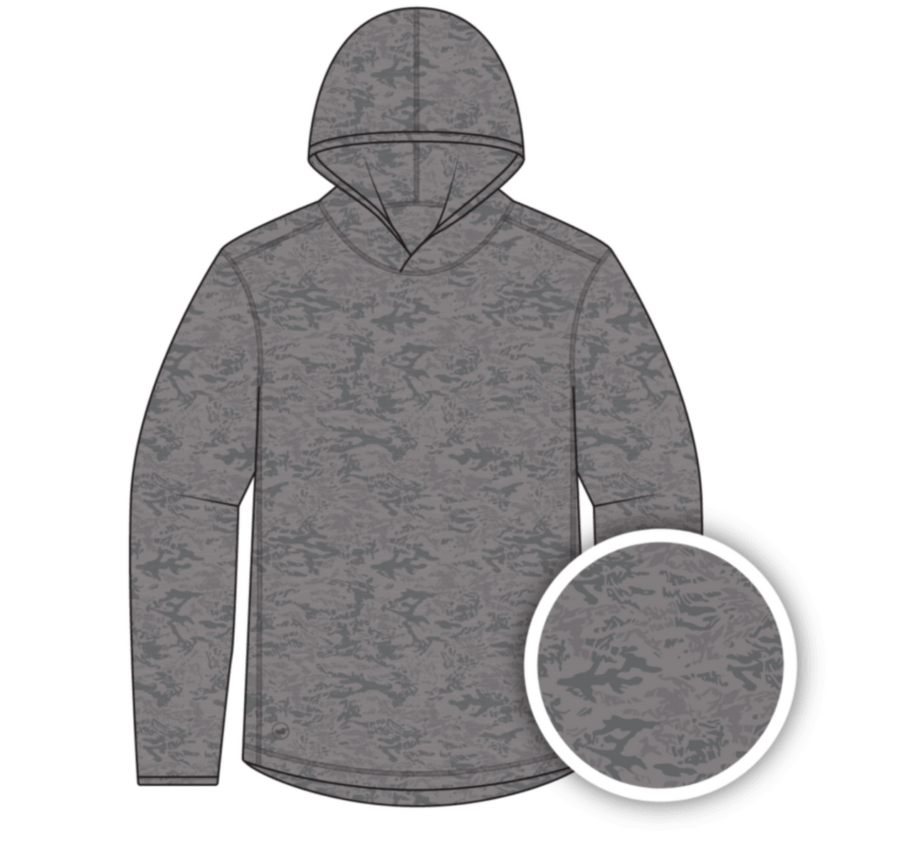 Birkdale MarshLUX Performance Hoodie - Dark Gray & Midnight Gray