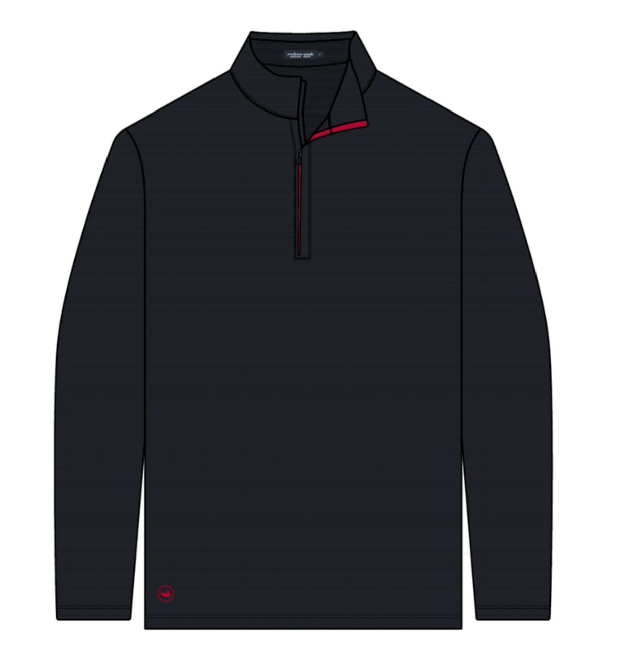 Canton Performance Quarterzip - Black w. Red