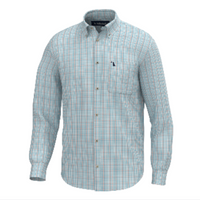 Thumbnail for Buffkin Dress Shirt - Teal/Aqua/Salmon