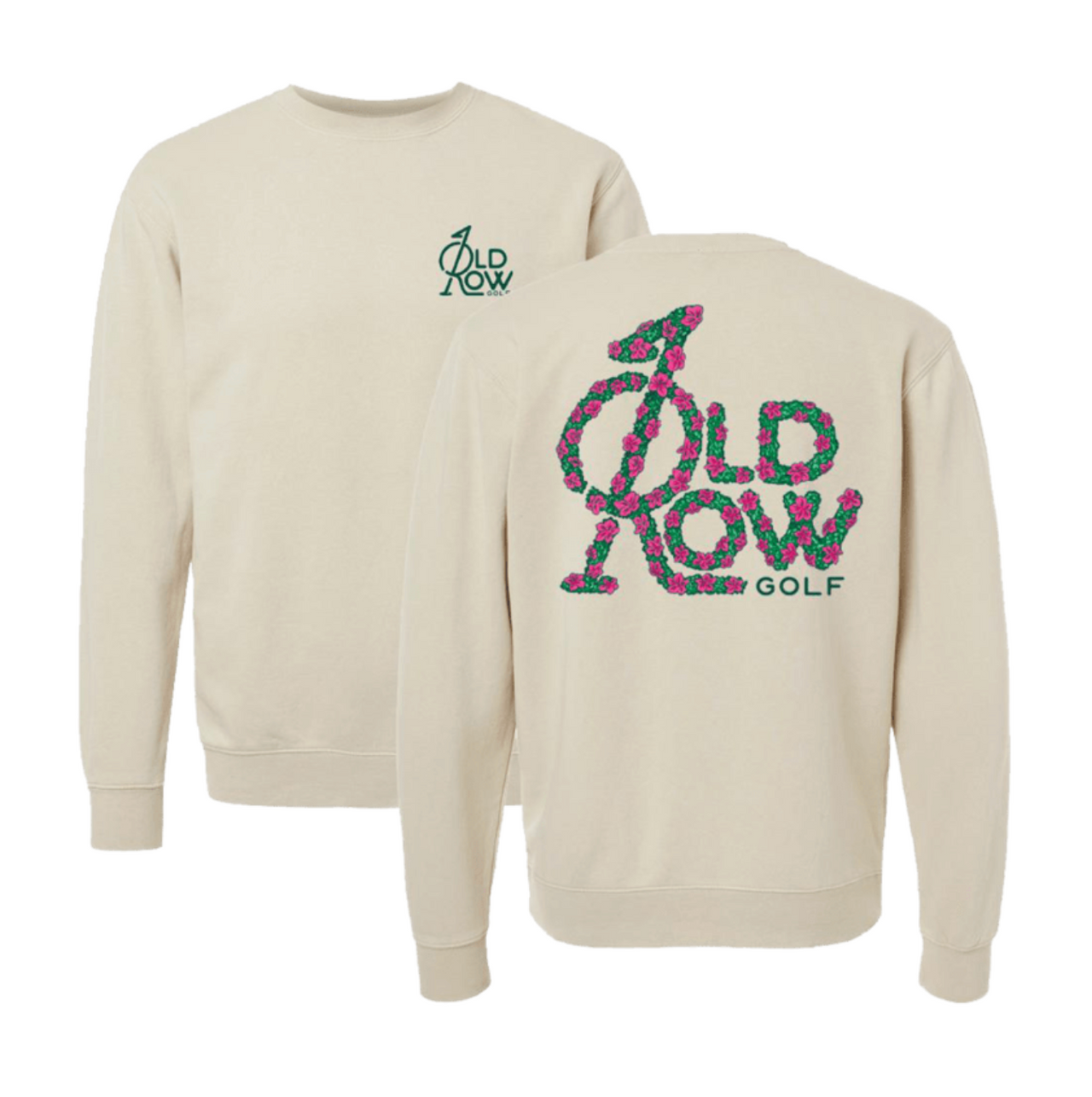 Old Row Golf Flower Pigment Dyed Crewneck