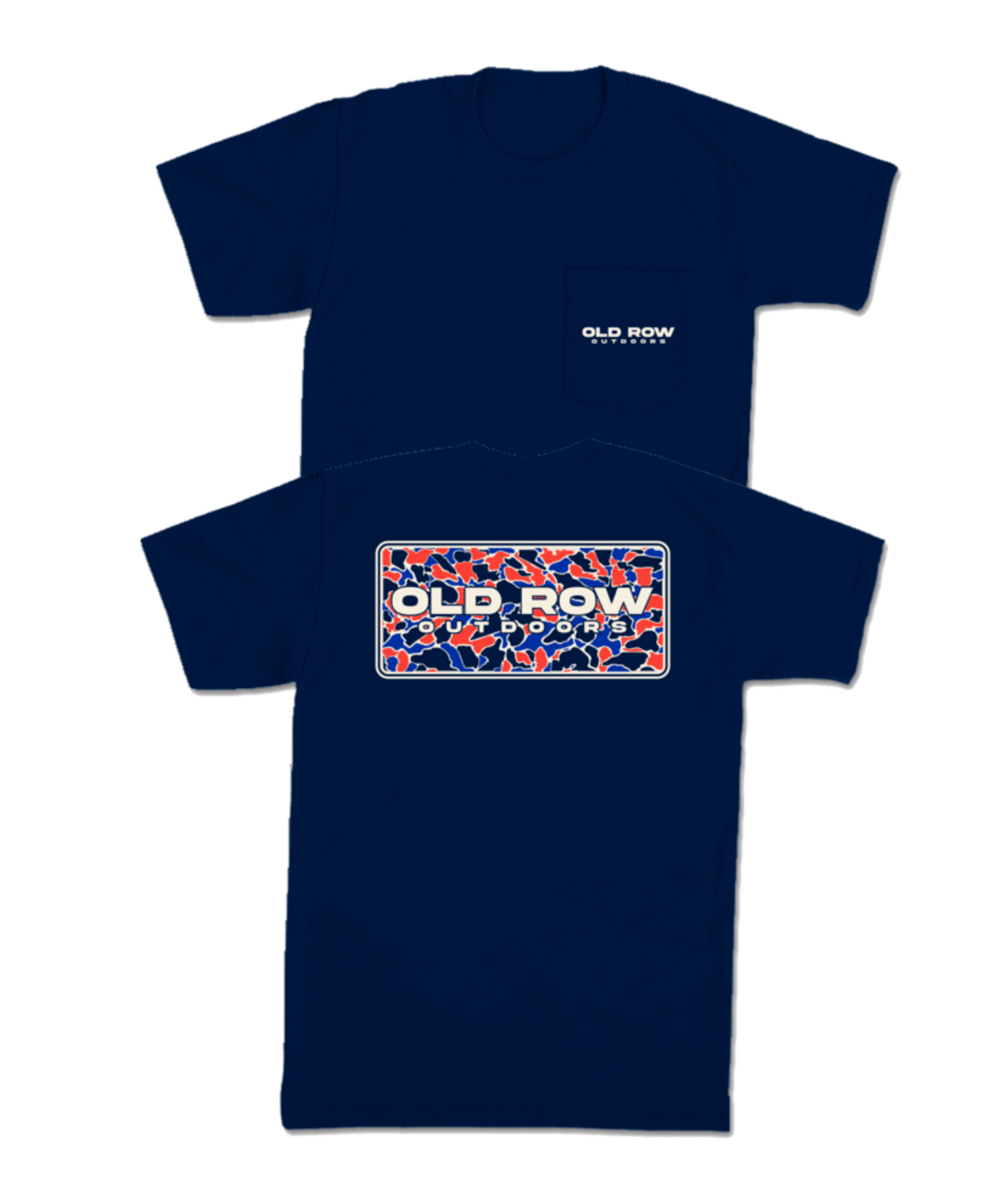 Old Row Camo USA Pocket SS Tee - Navy