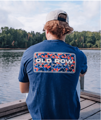 Thumbnail for Old Row Camo USA Pocket SS Tee - Navy