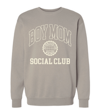 Thumbnail for Boy Mom Social Club Crewneck - Grey
