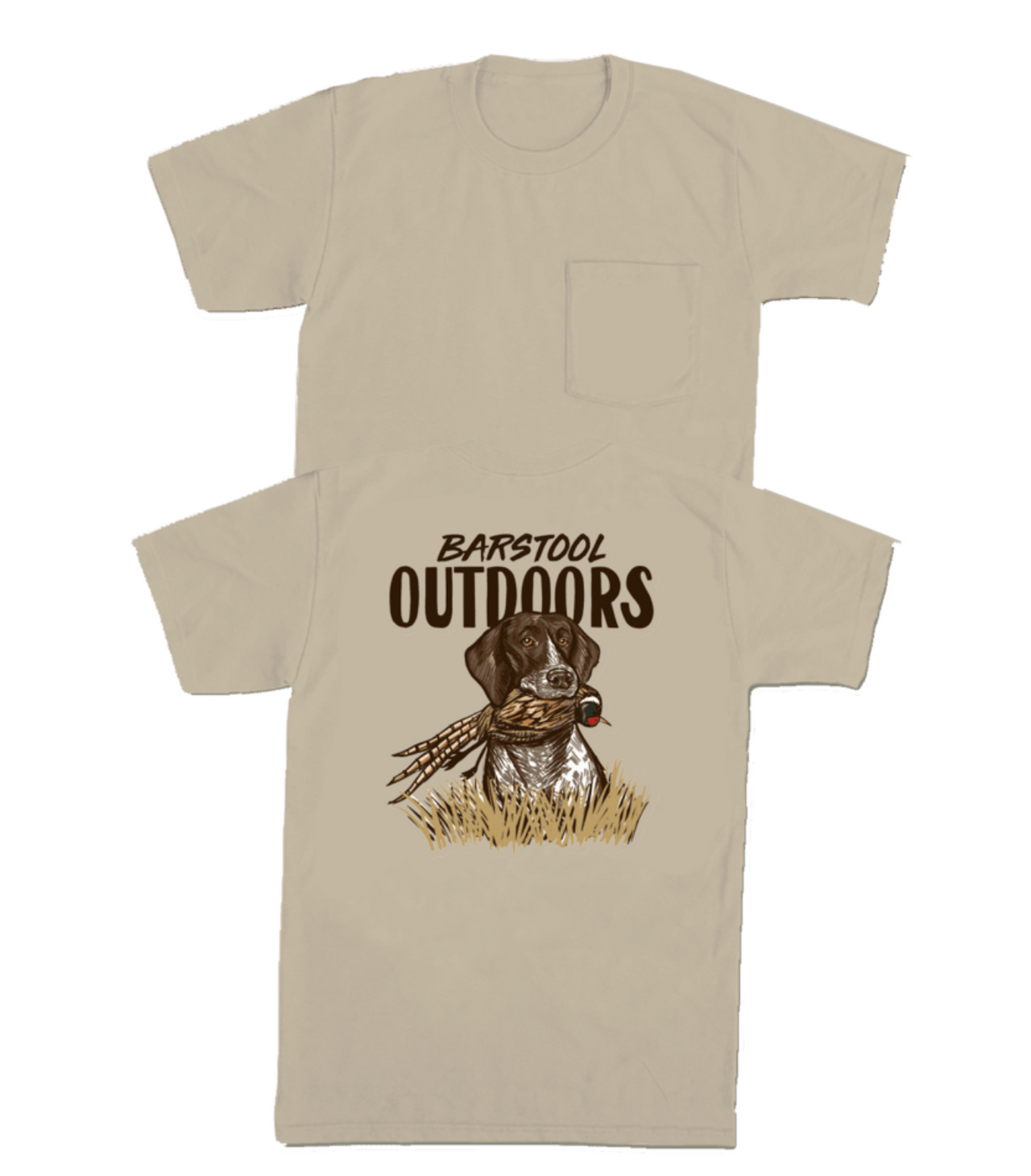 Barstool Outdoors Hunting GSP Pocket Tee - Sandstone