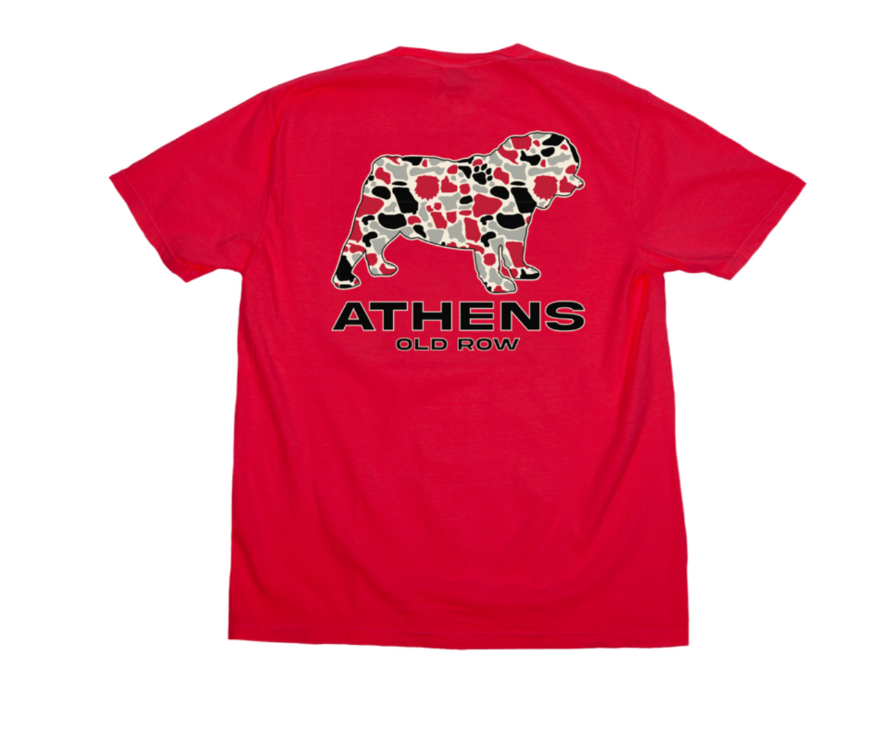 Old Row Athens Camo Dog Pocket Short Sleeve T-Shirt – Red