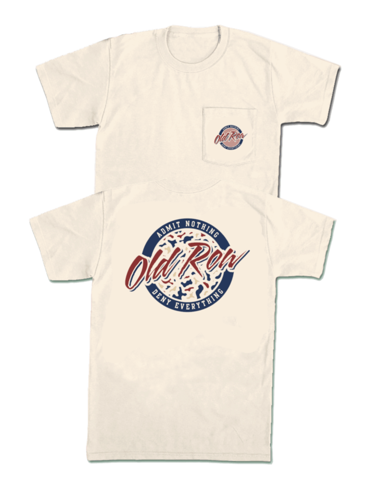 Old Row USA Camo Circle Logo Short Sleeve Pocket T-Shirt - Ivory