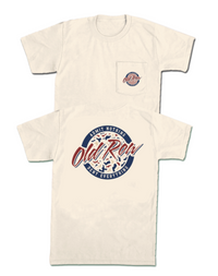 Thumbnail for Old Row USA Camo Circle Logo Short Sleeve Pocket T-Shirt - Ivory