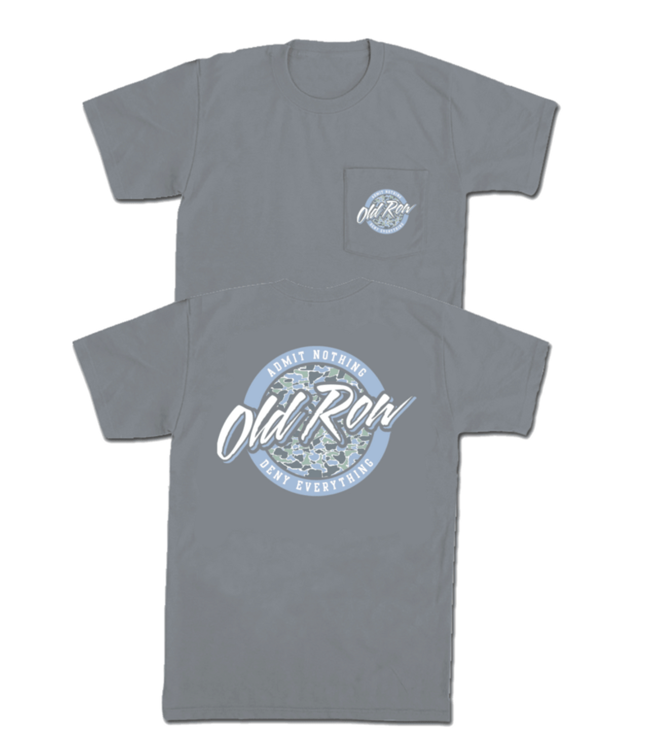 Old Row Camo Circle Logo Short Sleeve Pocket T-Shirt - Grey
