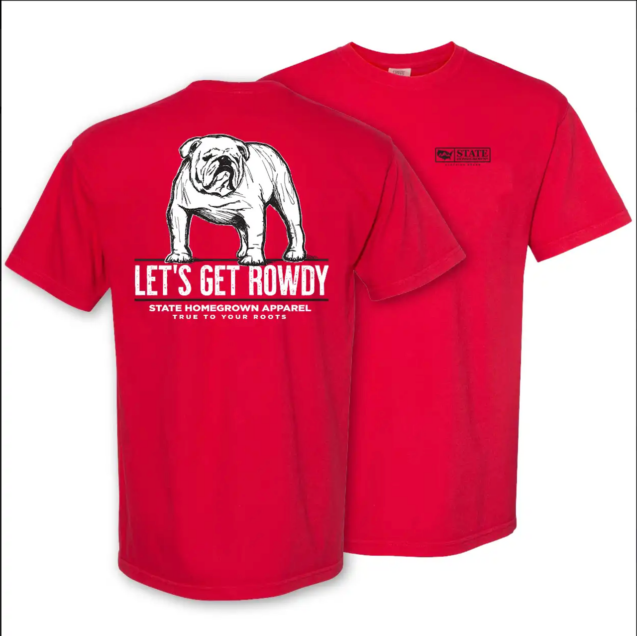 State HomeGrown Let's Get Rowdy Short Sleeve T-Shirt - Red