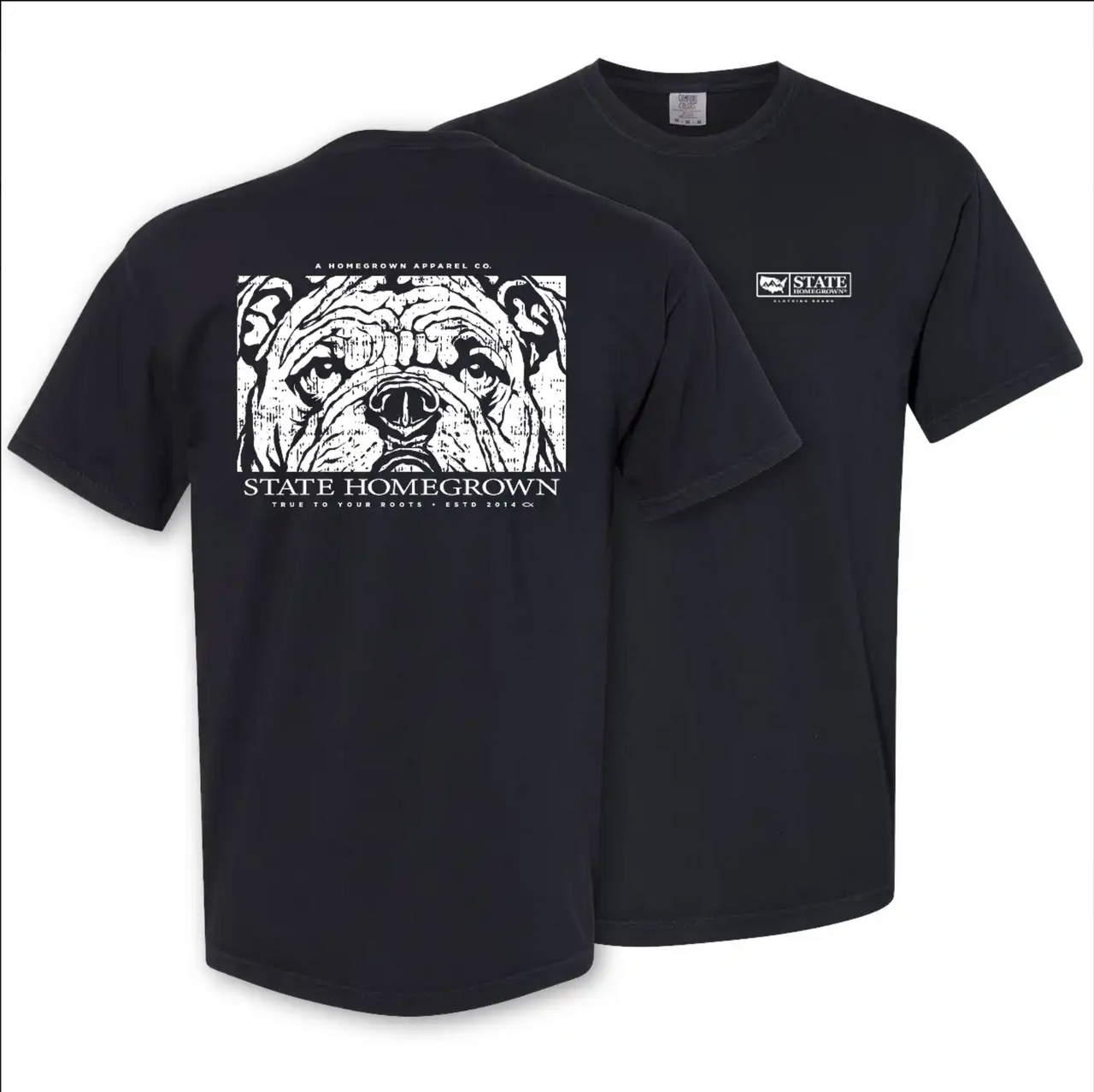 State HomeGrown Classic Bulldog Short Sleeve T-Shirt - Black