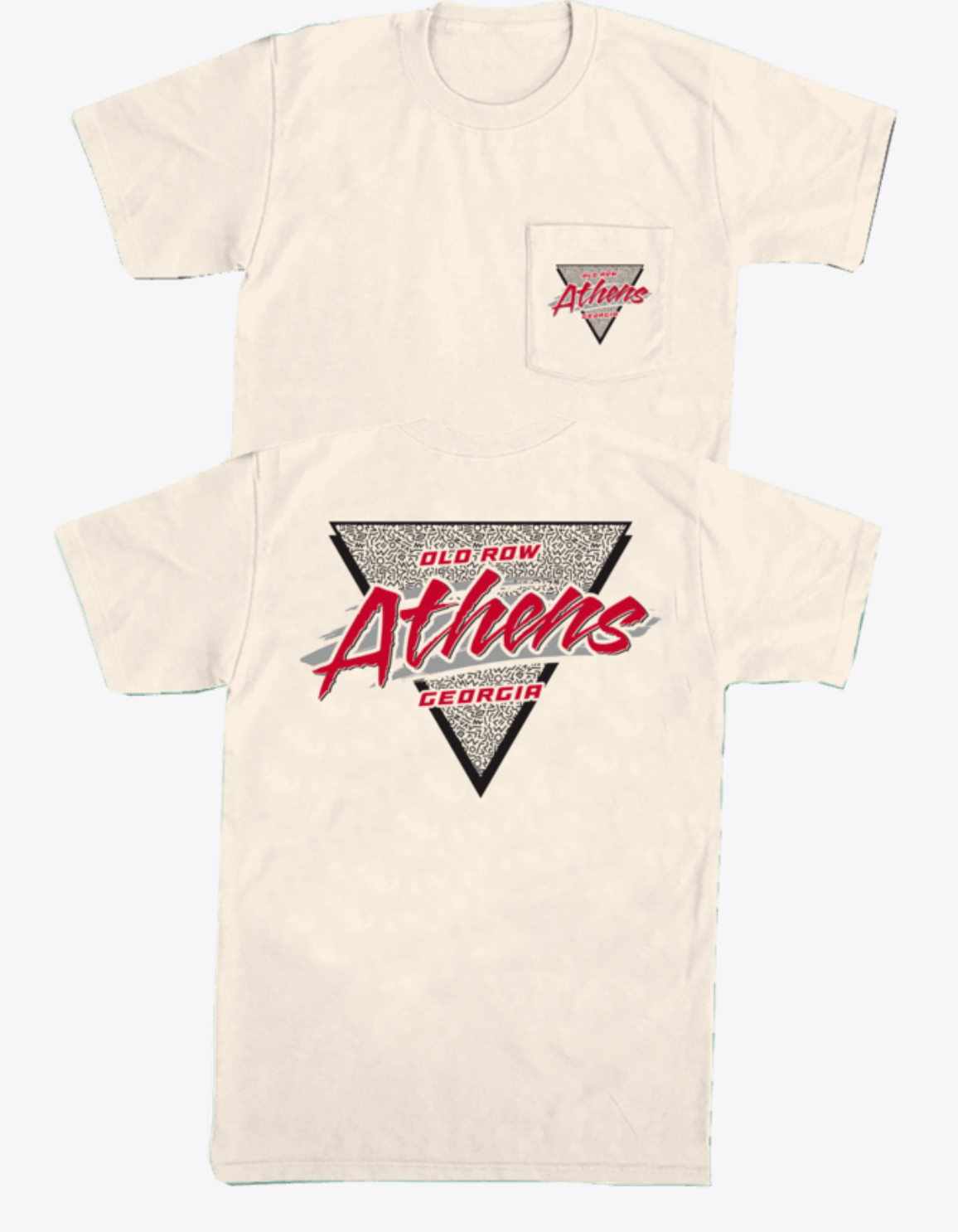 Athens Retro Triangle 2.0 Pocket Tee - Ivory