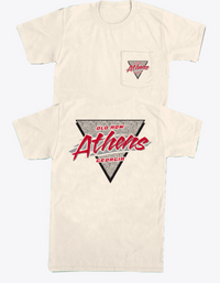 Thumbnail for Athens Retro Triangle 2.0 Pocket Tee - Ivory