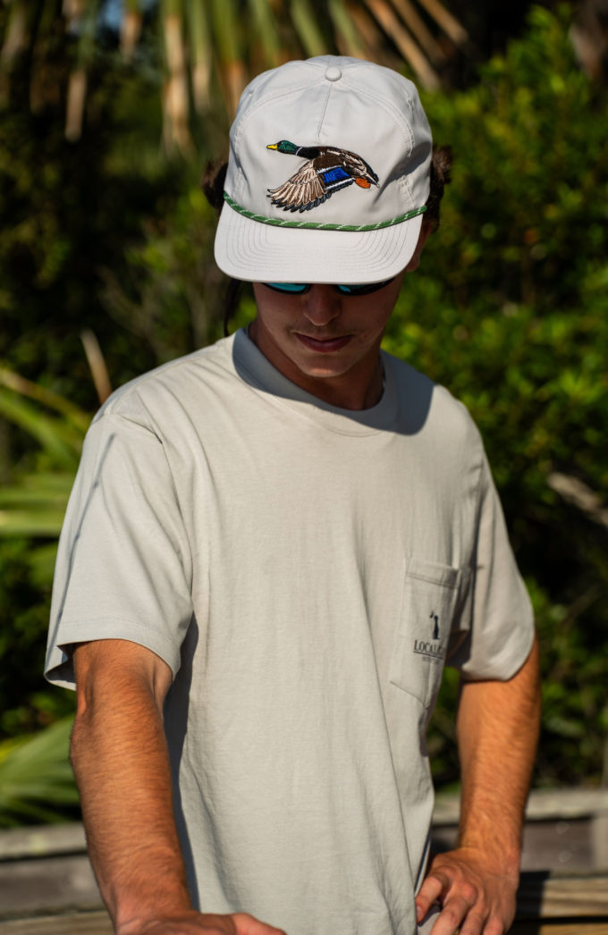 Mr Mallard Low Profile Rope Cap - Cool Grey