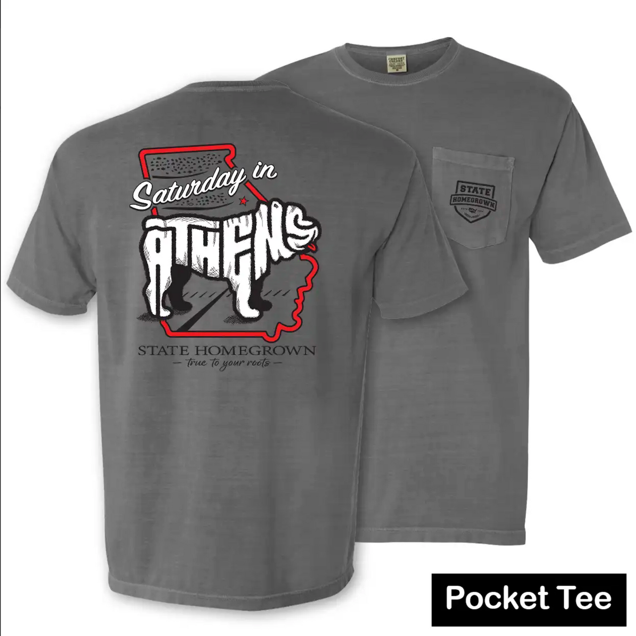 State HomeGrown Saturday in Athens Short Sleeve T-Shirt - Gray