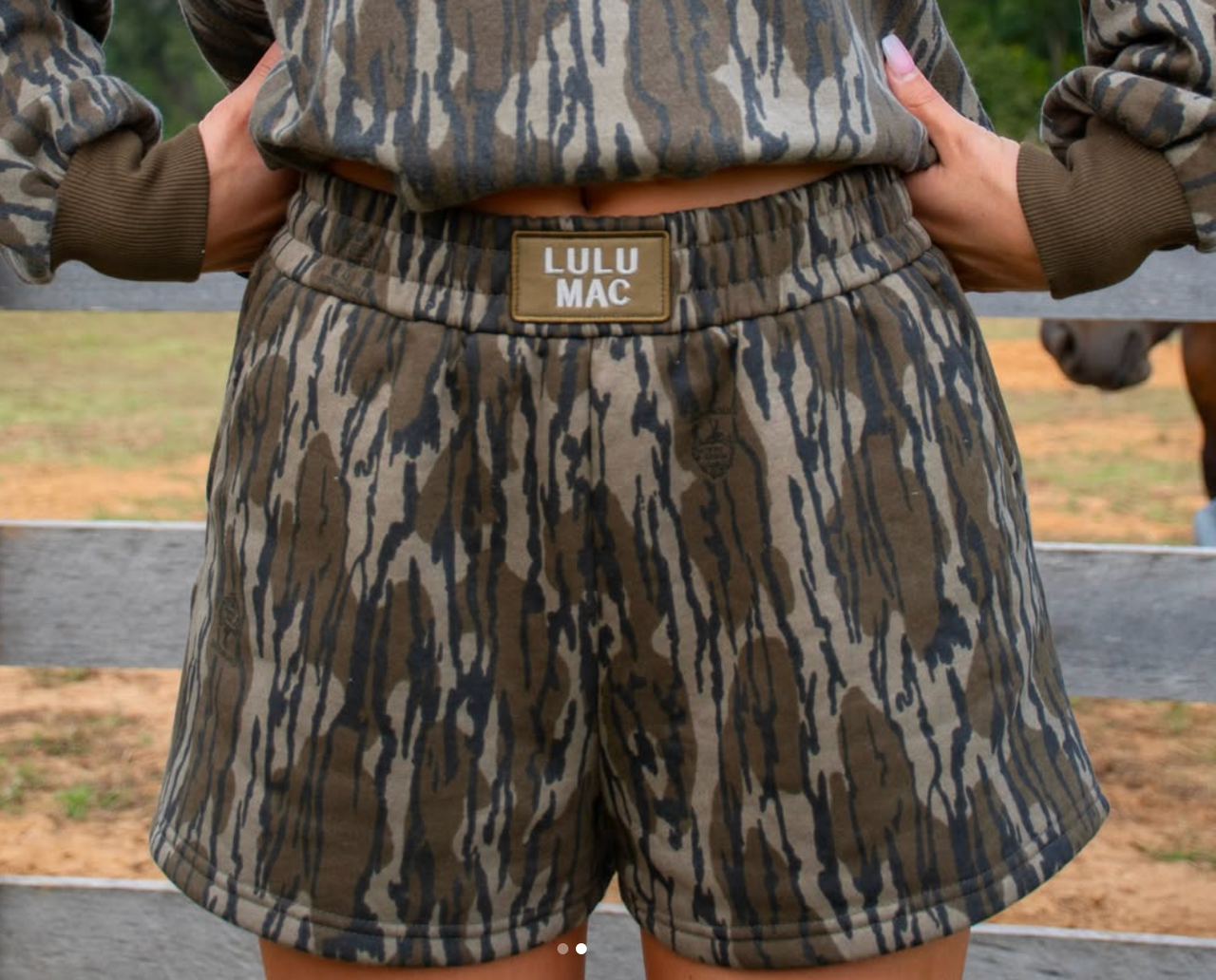 PREORDER | Lulu Mac Mossy Oak Fleece Shorts
