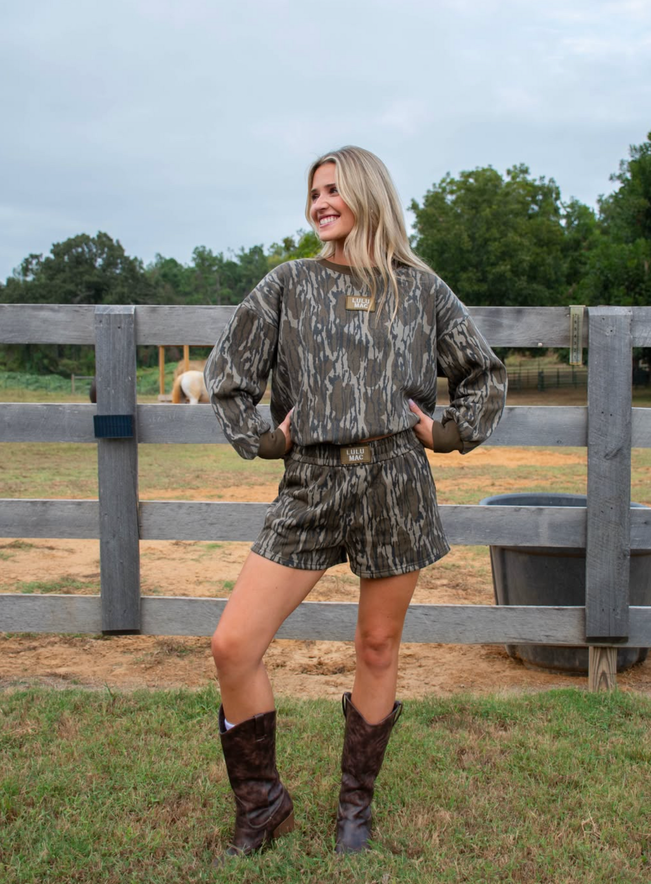 PREORDER | Lulu Mac Mossy Oak Fleece Shorts