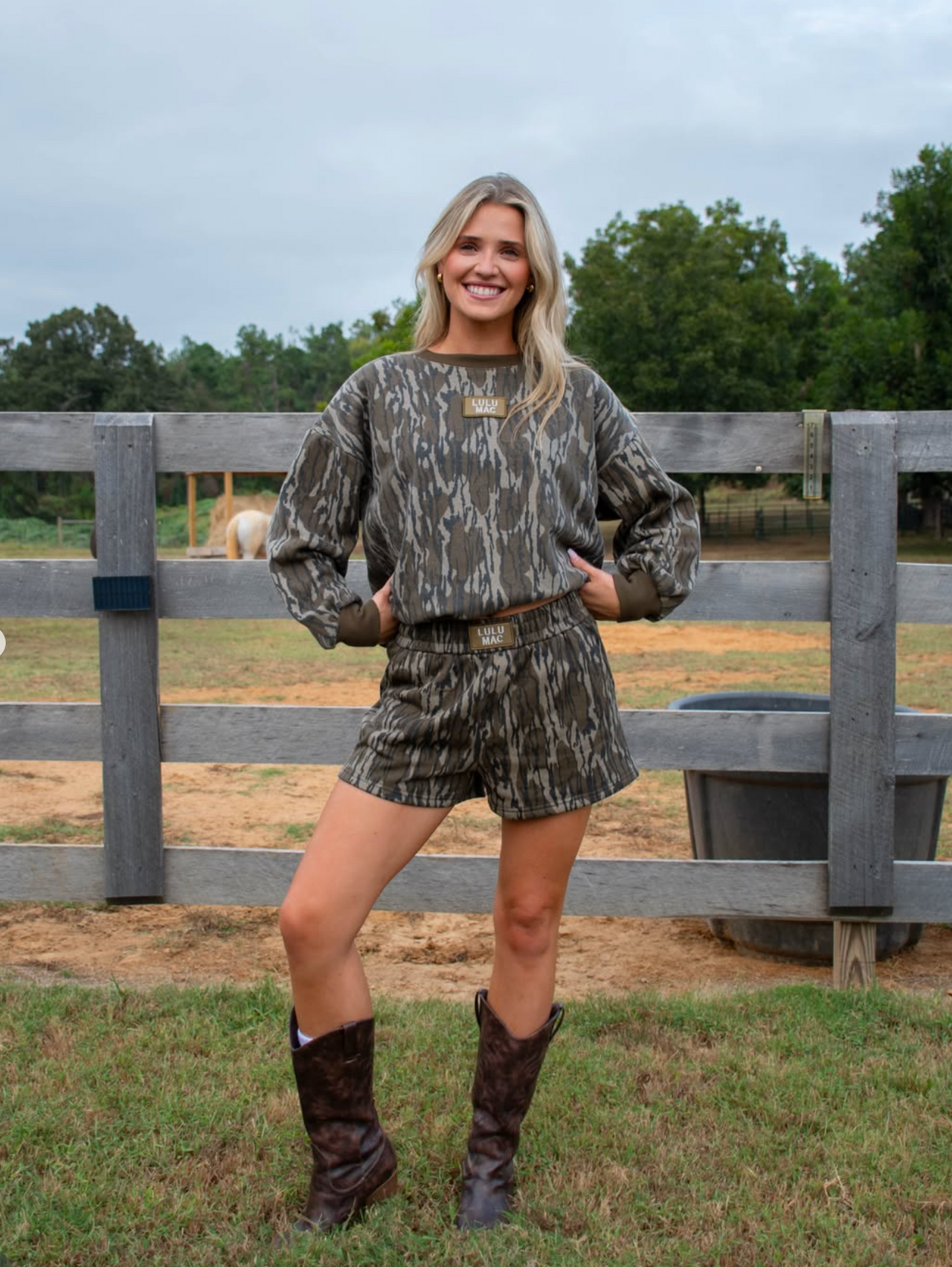 PREORDER | Lulu Mac Mossy Oak Fleece Shorts