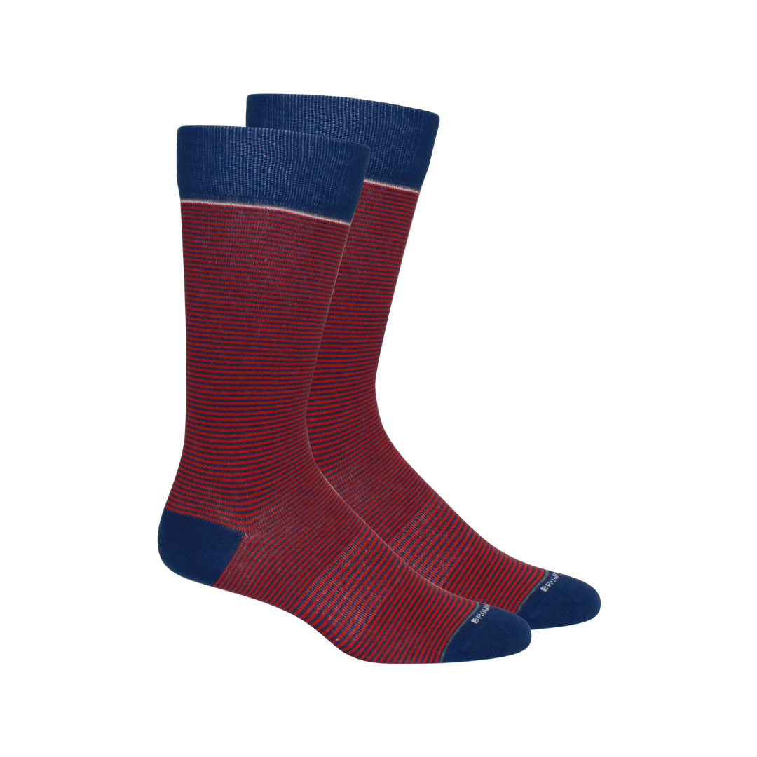 Stand Up Stripe Sock - Royal Blue/Red