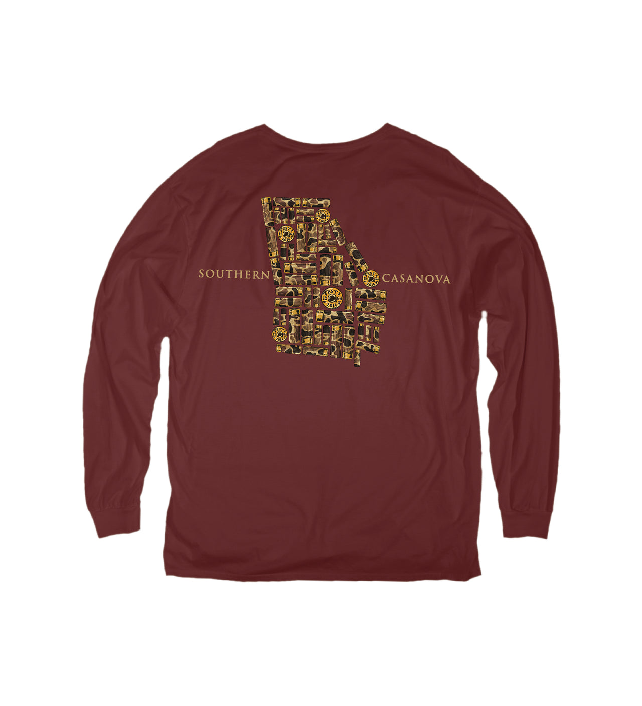 Camo Shells LS Tee - Brick