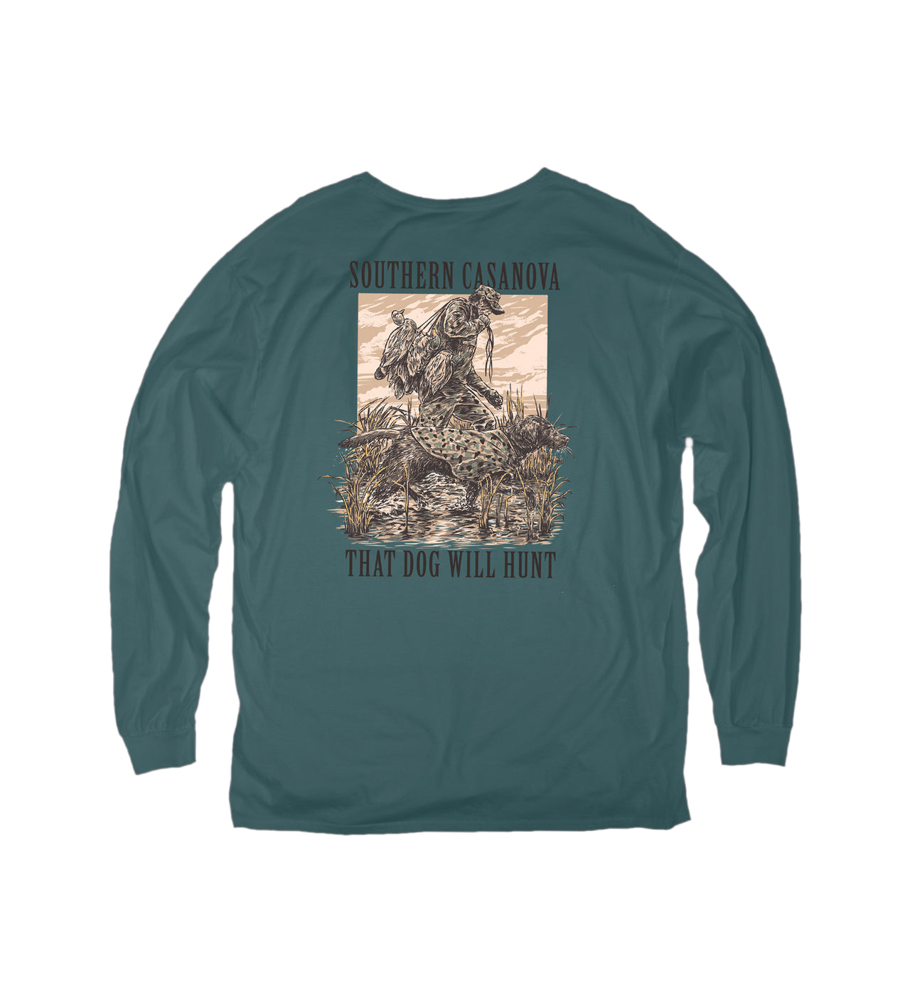 Hunt Trudge LS Tee - Forest Green
