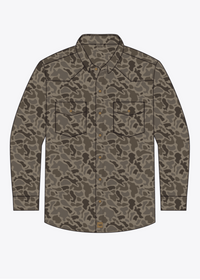 Thumbnail for El Campo Performance Ranch LS Button Down Shirt - Stone Brown