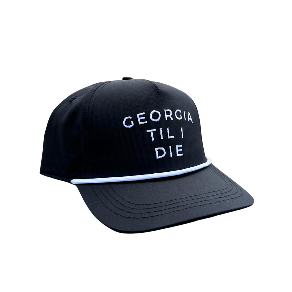 Georgia Til I Die 5 Panel Rope Cap - Black