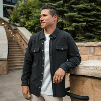 Thumbnail for Austin LS Flannel - Heather Black